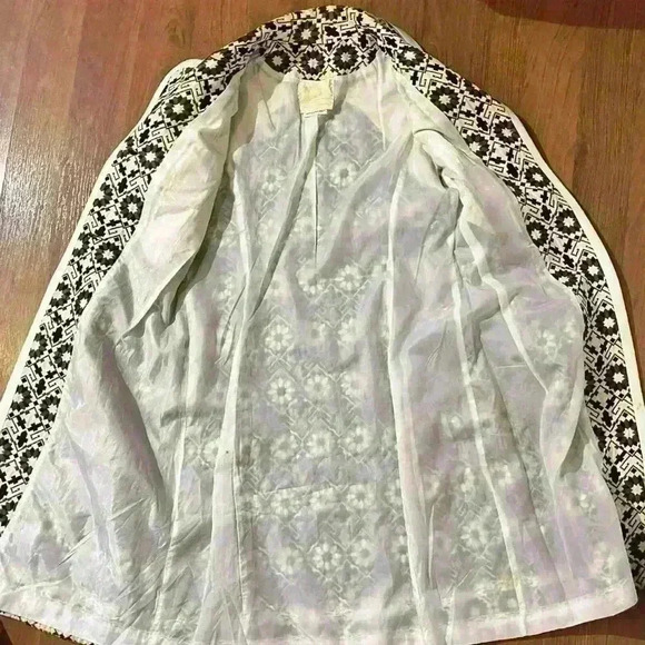 Vintage LILLI ANN Paris 50s 60s Tapestry Jacquard Button Mod House Coat Jacket - Picture 11 of 16